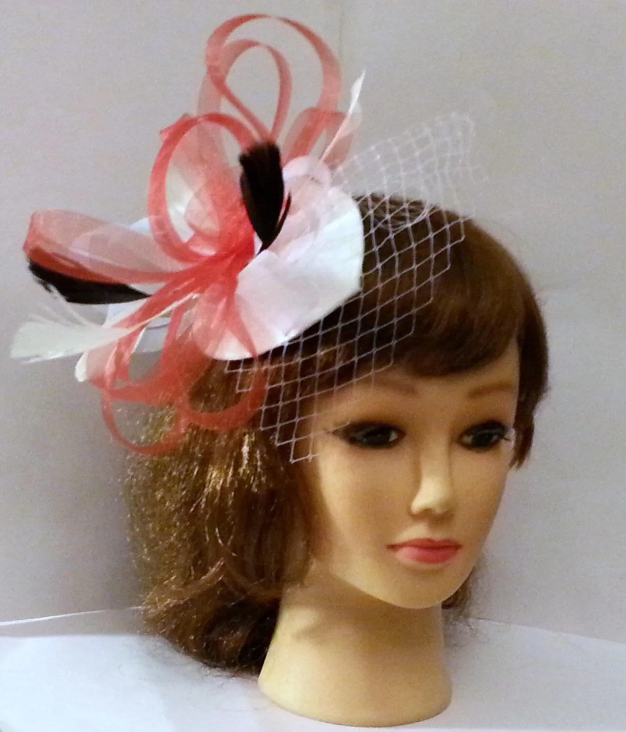 Fascinator Red and white hat fascinator Black and white fascinator ascot,Cocktail,Prom special occaion hat fascinator wedding hat fascinator