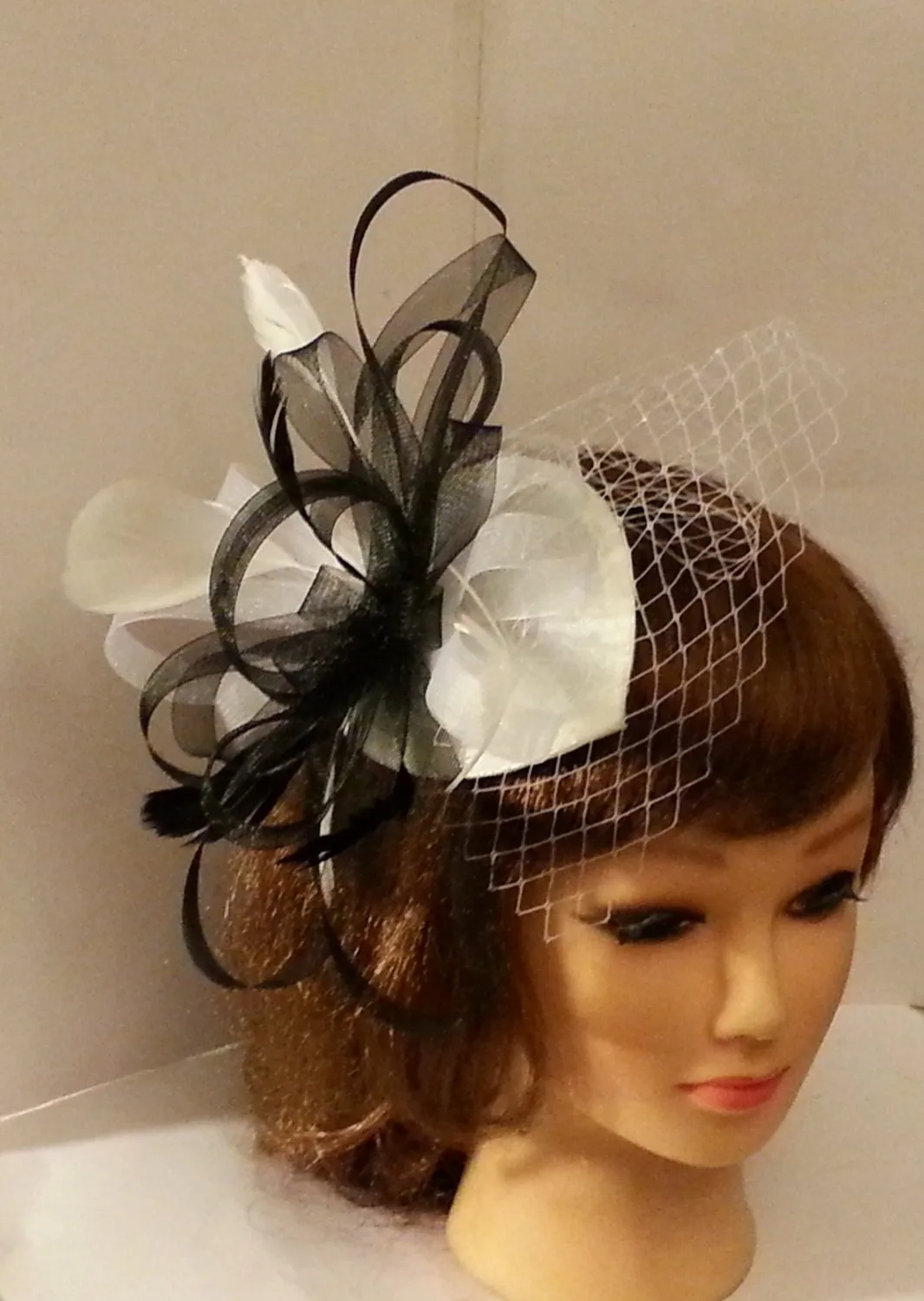 Fascinator Red and white hat fascinator Black and white fascinator ascot,Cocktail,Prom special occaion hat fascinator wedding hat fascinator