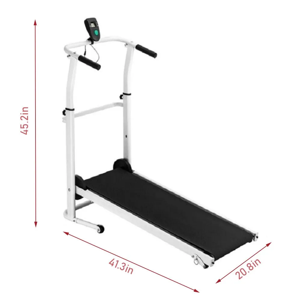 Folding Manual Treadmill for Home Cardio Workout Jogging Equipment