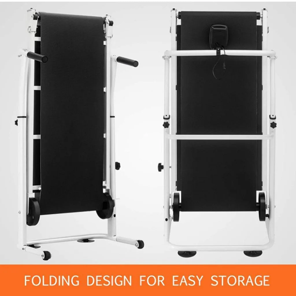 Folding Manual Treadmill for Home Cardio Workout Jogging Equipment