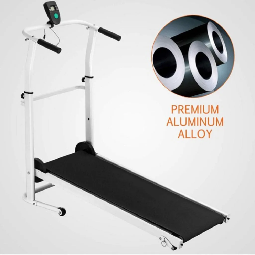 Folding Manual Treadmill for Home Cardio Workout Jogging Equipment