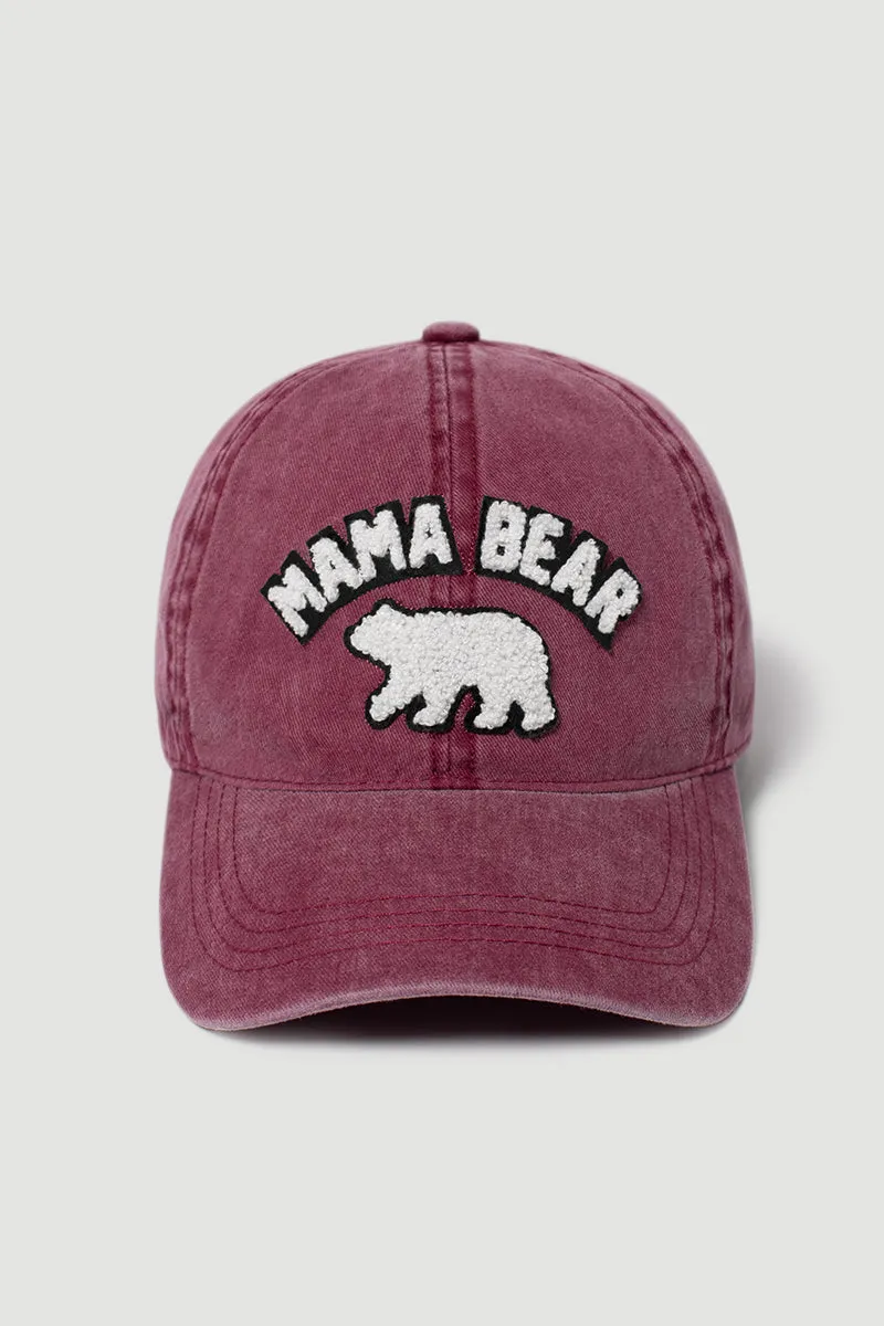 FWCAP2192 - Mama Bear Chenille Patch Baseball Cap