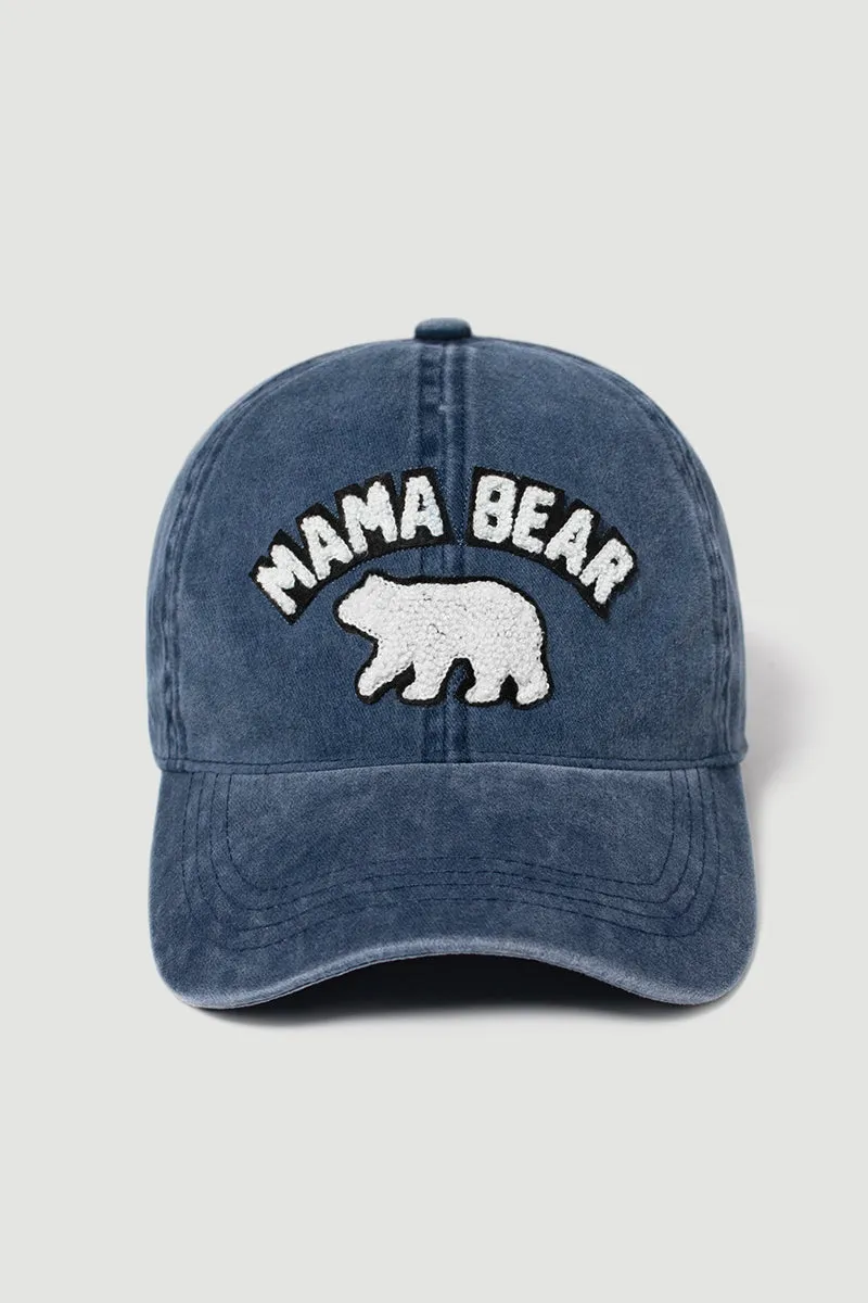 FWCAP2192 - Mama Bear Chenille Patch Baseball Cap