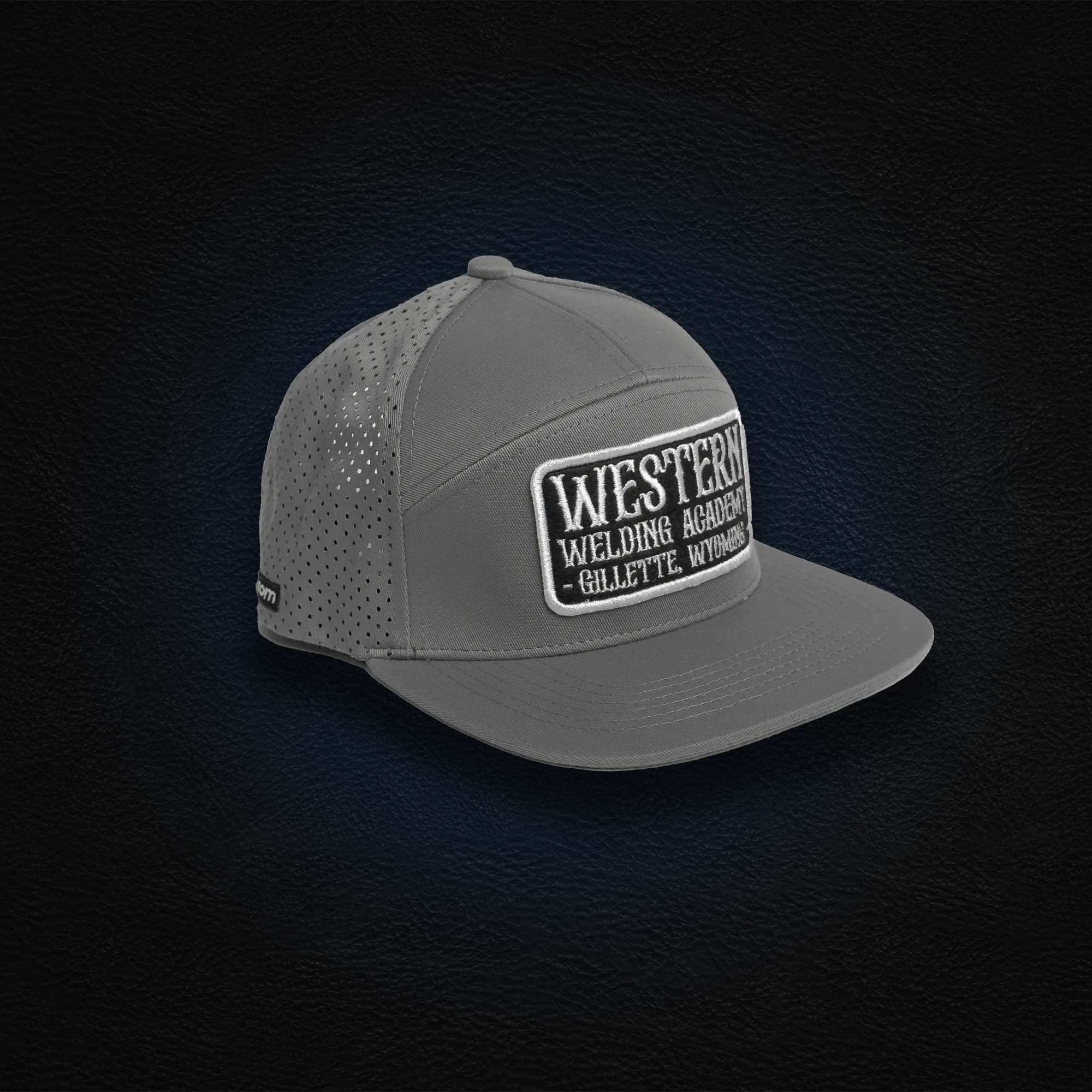 Gray WWA 7 Panel Hat with Square Patch