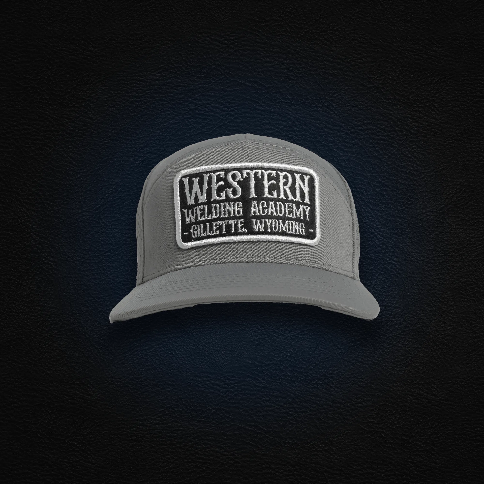 Gray WWA 7 Panel Hat with Square Patch