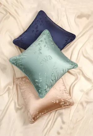 Hand-Embroidered Silk Pillow