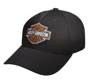 Harley-Davidson® Classic Bar & Shield Stretch Fit Cap, Black
