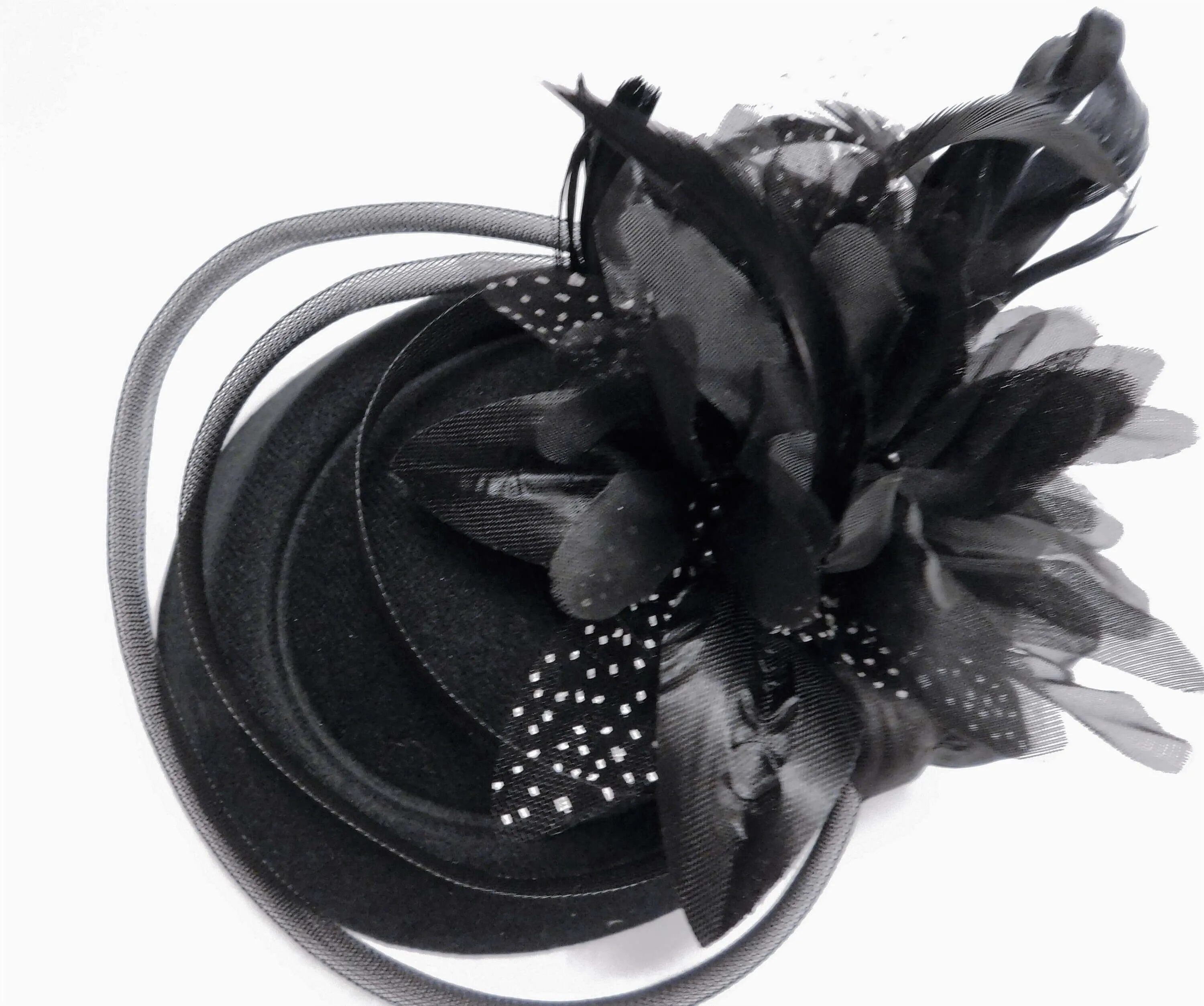 Hat Fascinator 40s 50s Hat  Black Feather fascinator Ascot hat, Cocktail , Ladies  Wedding Hatinator  Cocktail Party derby hat fascinator