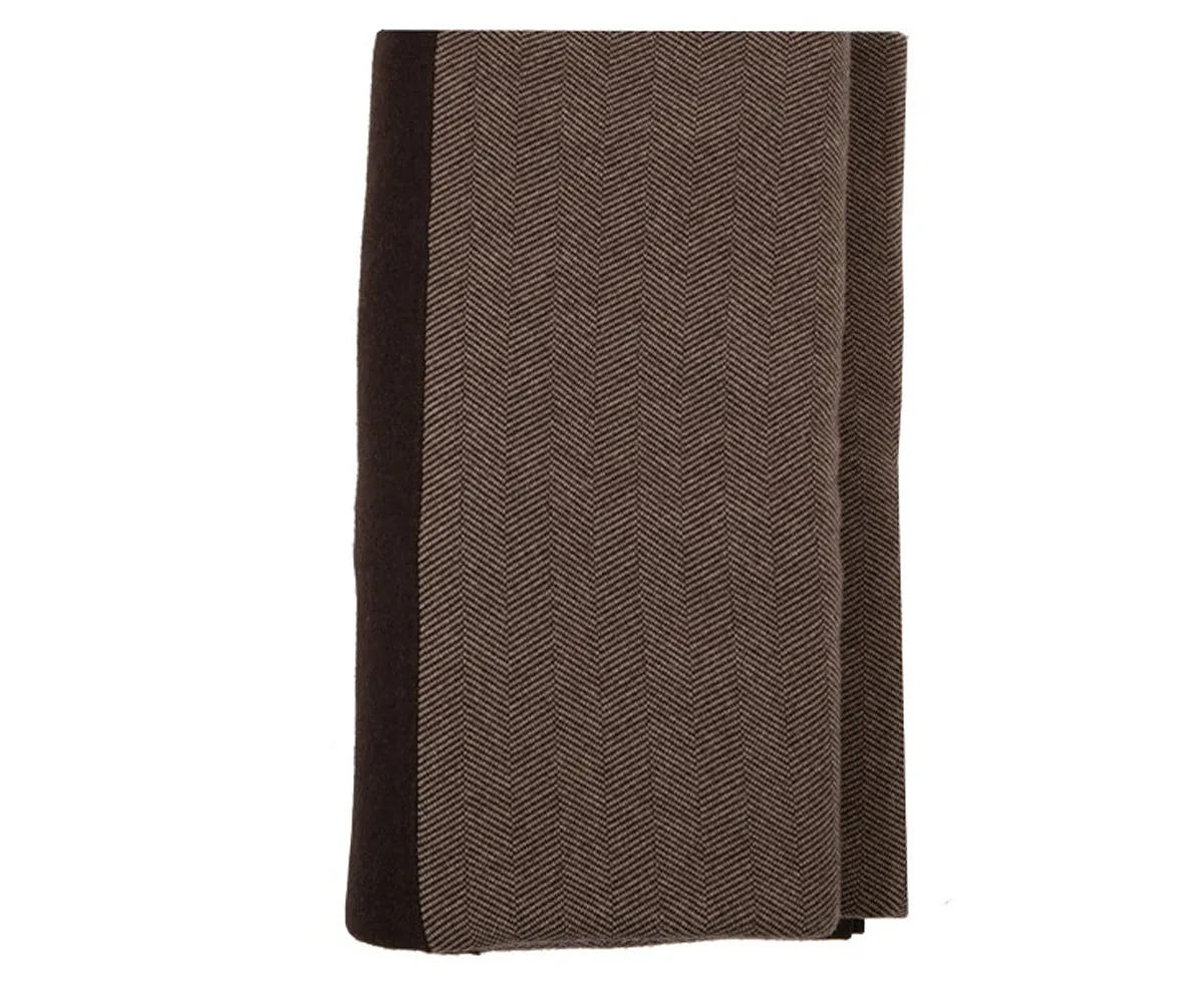 Henry Cashmere Blend Queen-King Blanket - Chocolate Taupe