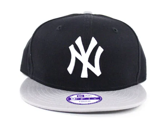 KIDS New York Yankees New Era 9Fifty Snapback Hat (Navy Gray)