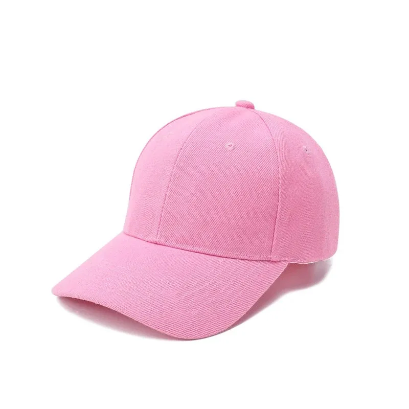 Kids Snapback Baseball Cap - Solid Color Sun Hat for Boys Girls Toddler, Adjustable Hip Hop Peaked Caps