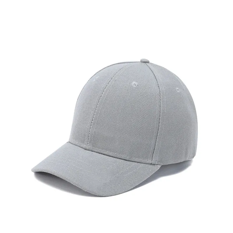 Kids Snapback Baseball Cap - Solid Color Sun Hat for Boys Girls Toddler, Adjustable Hip Hop Peaked Caps