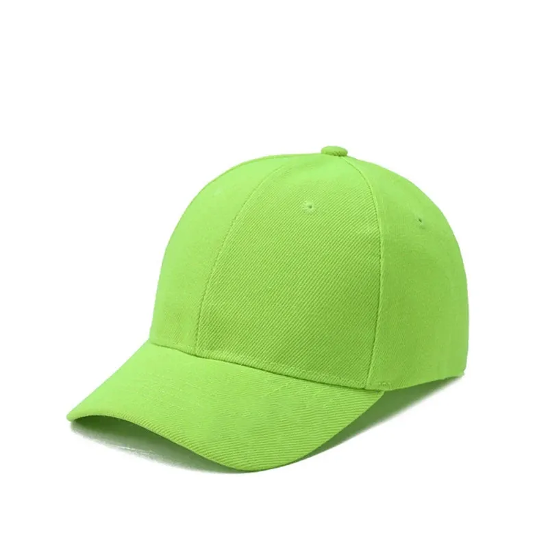 Kids Snapback Baseball Cap - Solid Color Sun Hat for Boys Girls Toddler, Adjustable Hip Hop Peaked Caps