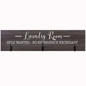 Laundry Room Help Wanted Coat Rack Wall Sign
