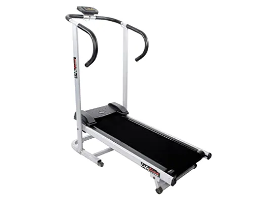 Life line Fitness LT-201 Manual Treadmill for Home Gym Exercise with Cardio Weight Loss , 2 Level Inclination, Made in India, Black