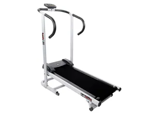 Life line Fitness LT-201 Manual Treadmill for Home Gym Exercise with Cardio Weight Loss , 2 Level Inclination, Made in India, Black