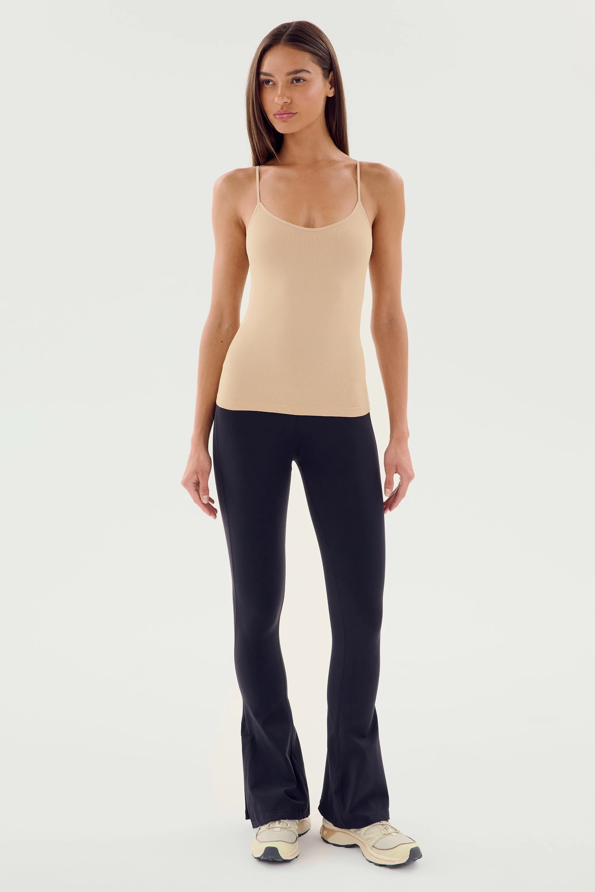 Loren Seamless Waist Length Tank - Nude