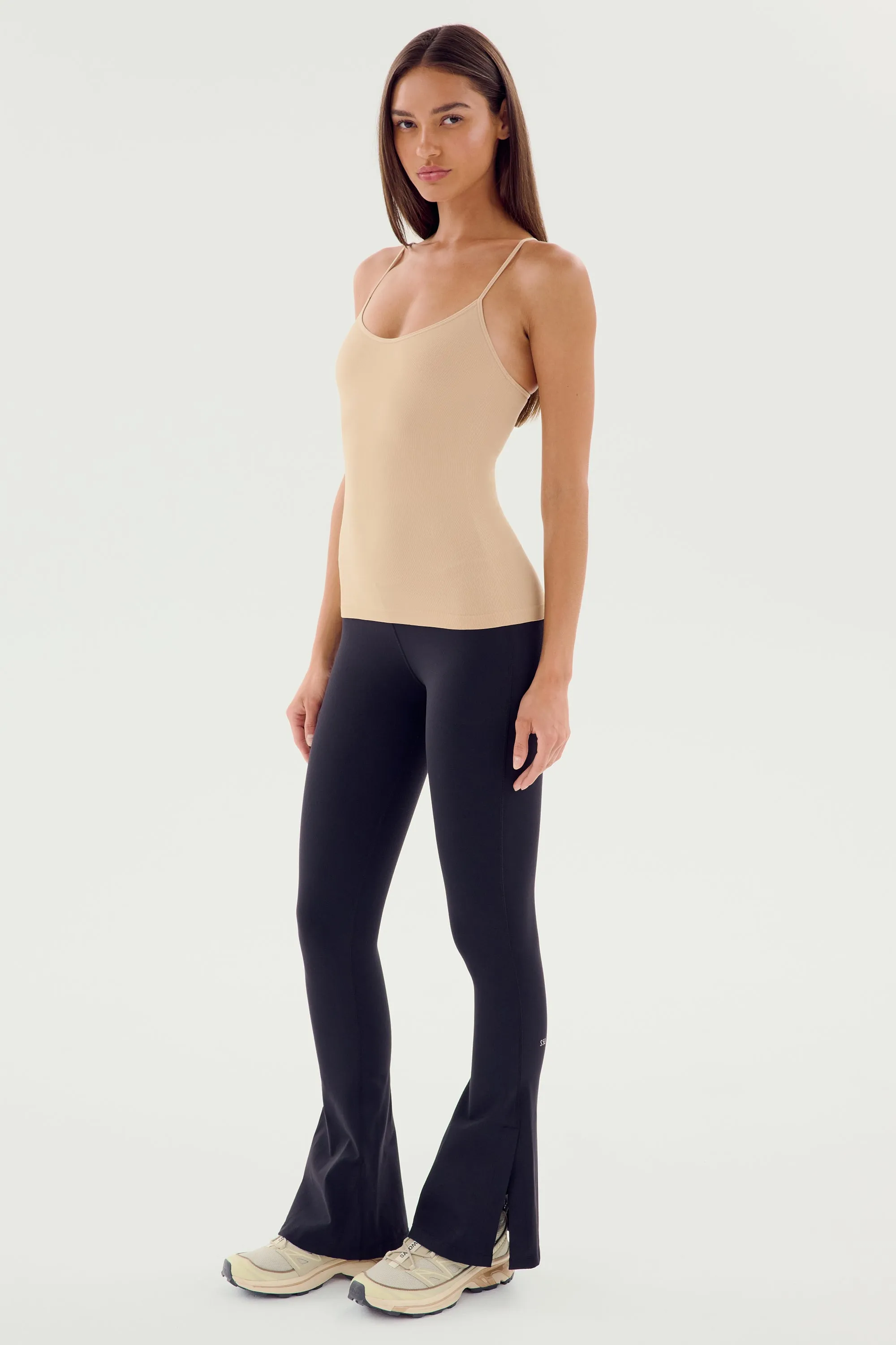 Loren Seamless Waist Length Tank - Nude