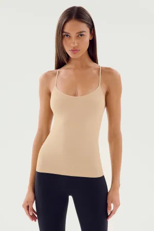 Loren Seamless Waist Length Tank - Nude