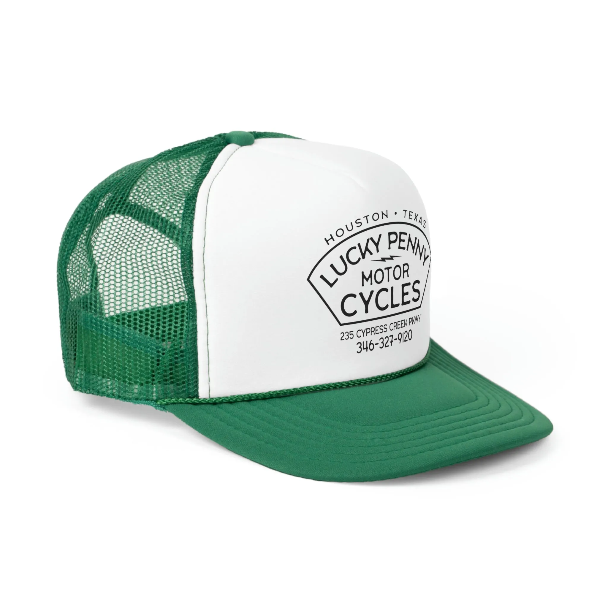 Lucky Penny Cycles Houston Shield Trucker Cap