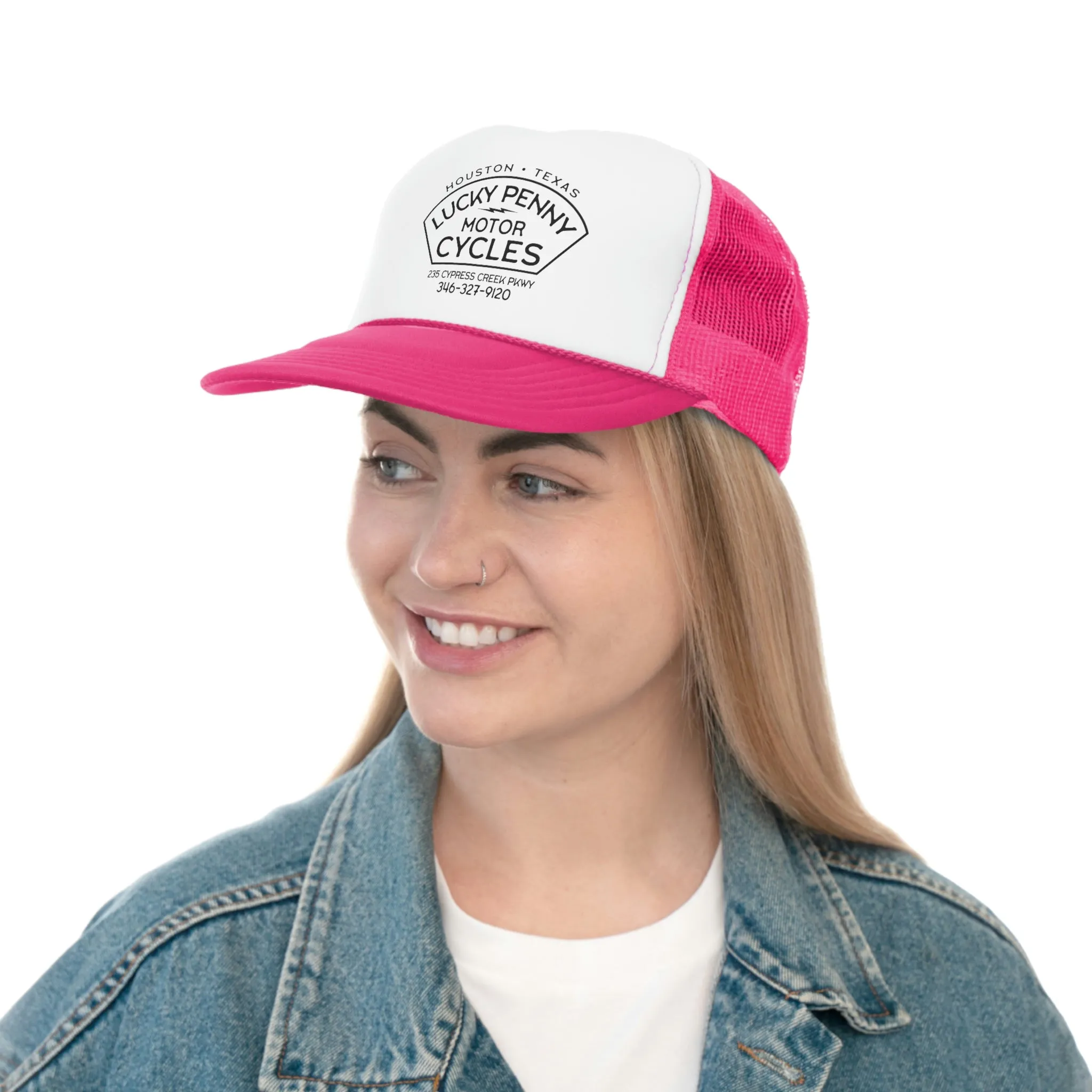 Lucky Penny Cycles Houston Shield Trucker Cap