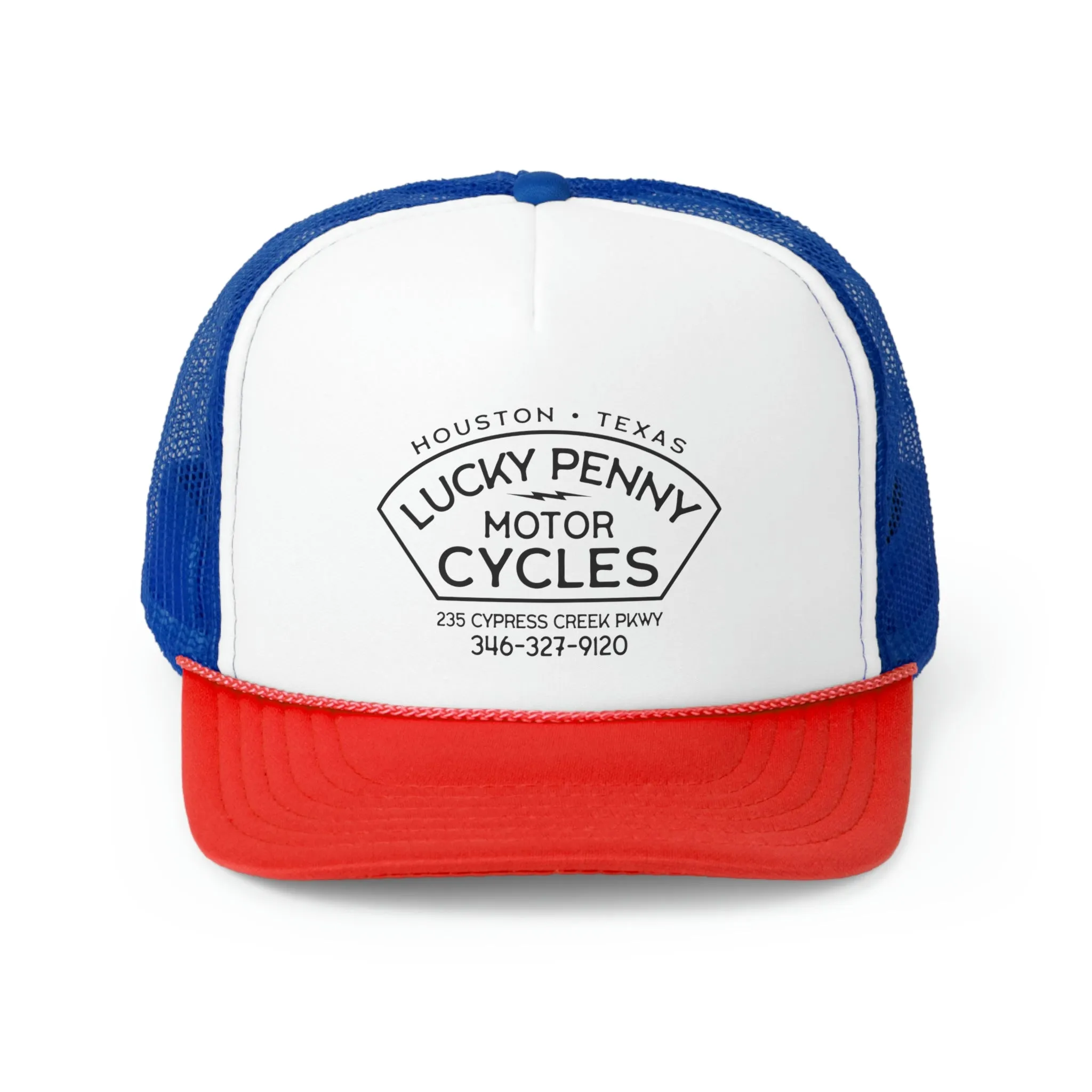 Lucky Penny Cycles Houston Shield Trucker Cap