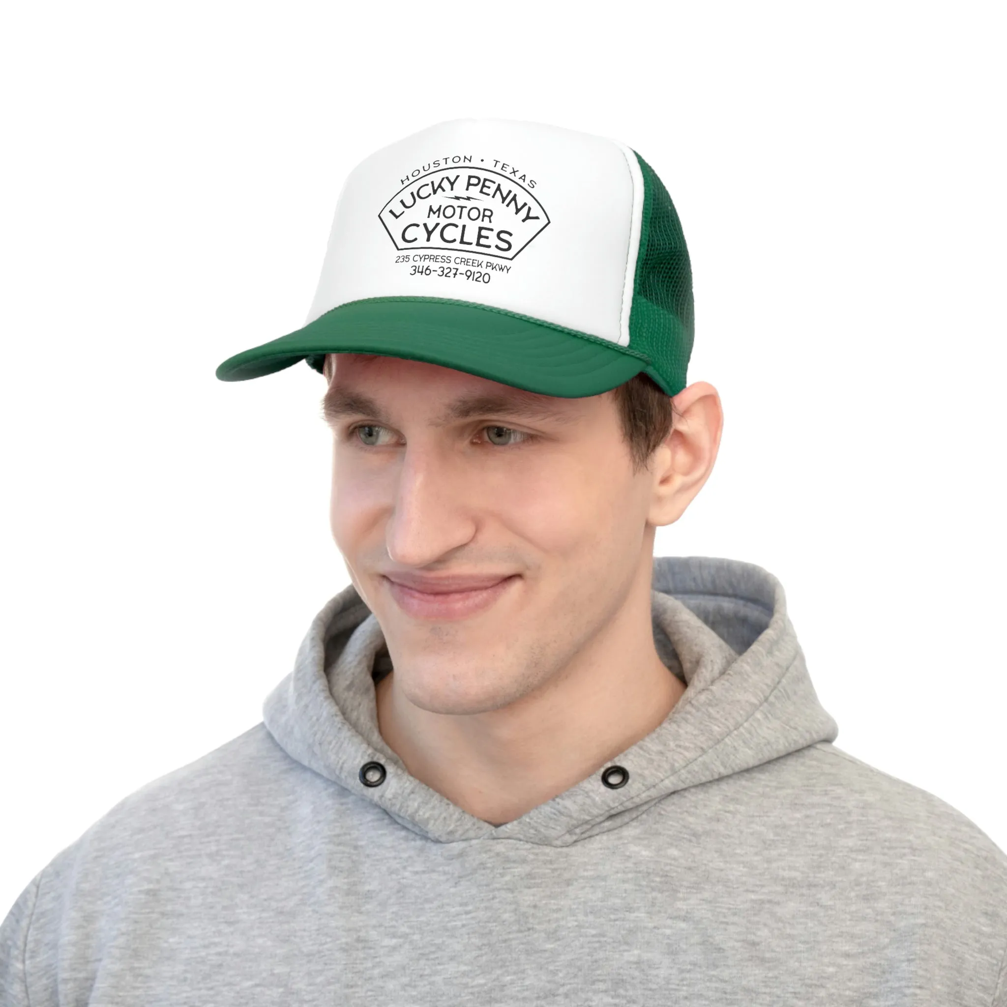 Lucky Penny Cycles Houston Shield Trucker Cap
