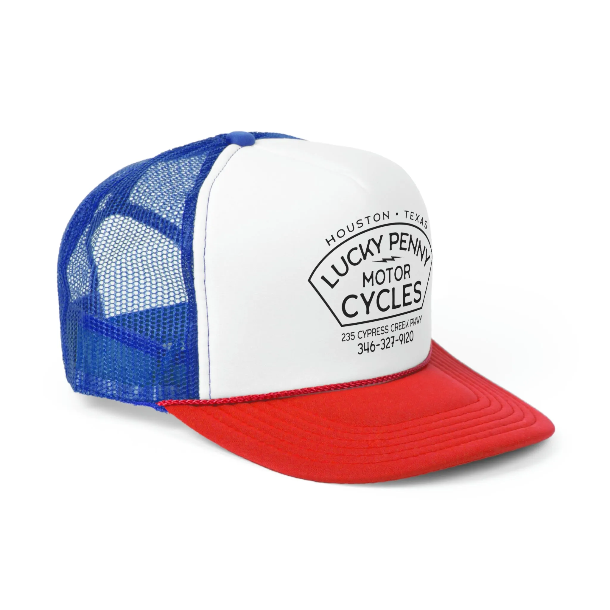 Lucky Penny Cycles Houston Shield Trucker Cap