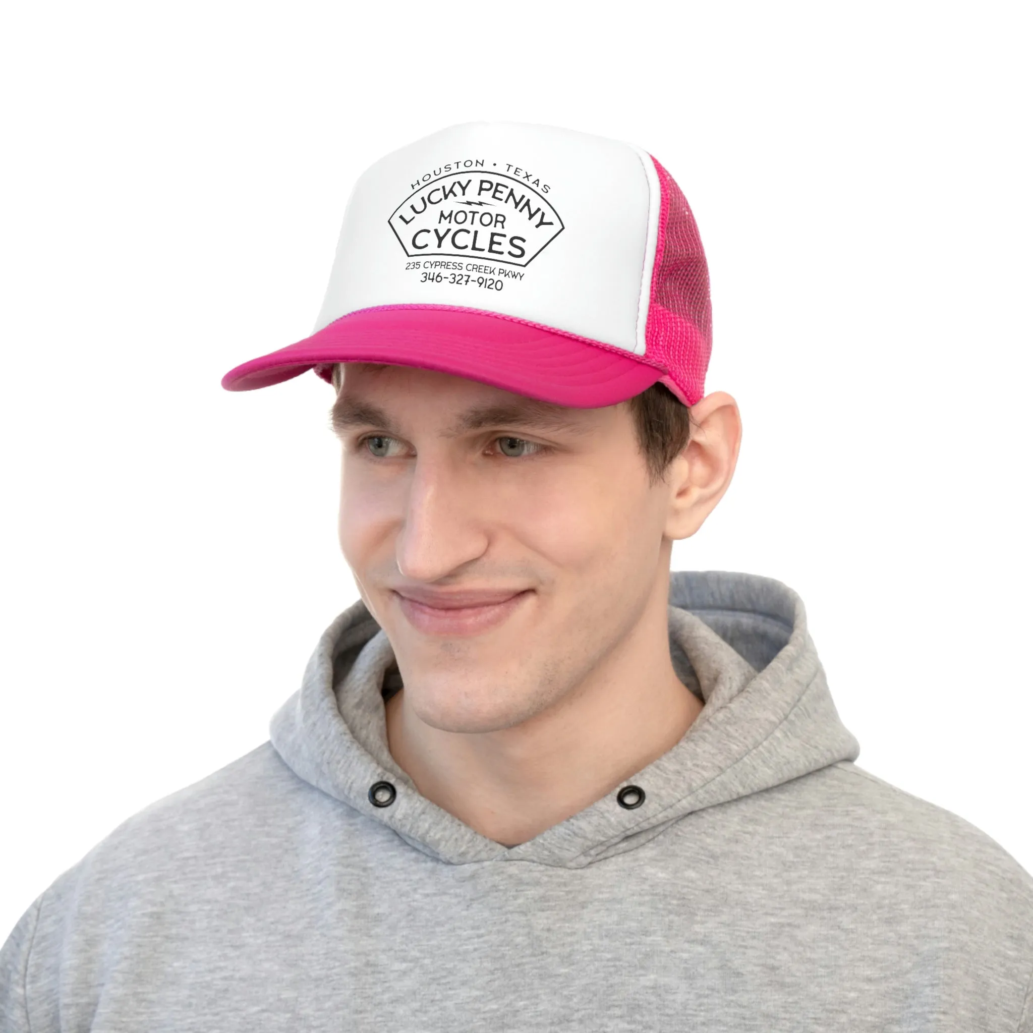 Lucky Penny Cycles Houston Shield Trucker Cap