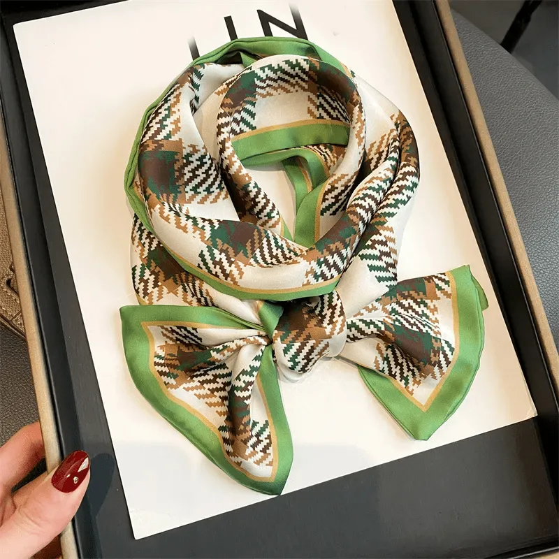 Luxury Ribbon Pattern Silk Fashion Scarf