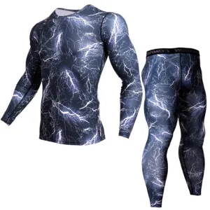 Men Camouflage Compression Running Pants Sportswear Jogging t shirts Leggings Tracksuit Sets Male Gym Fitness Crossfit Clothing