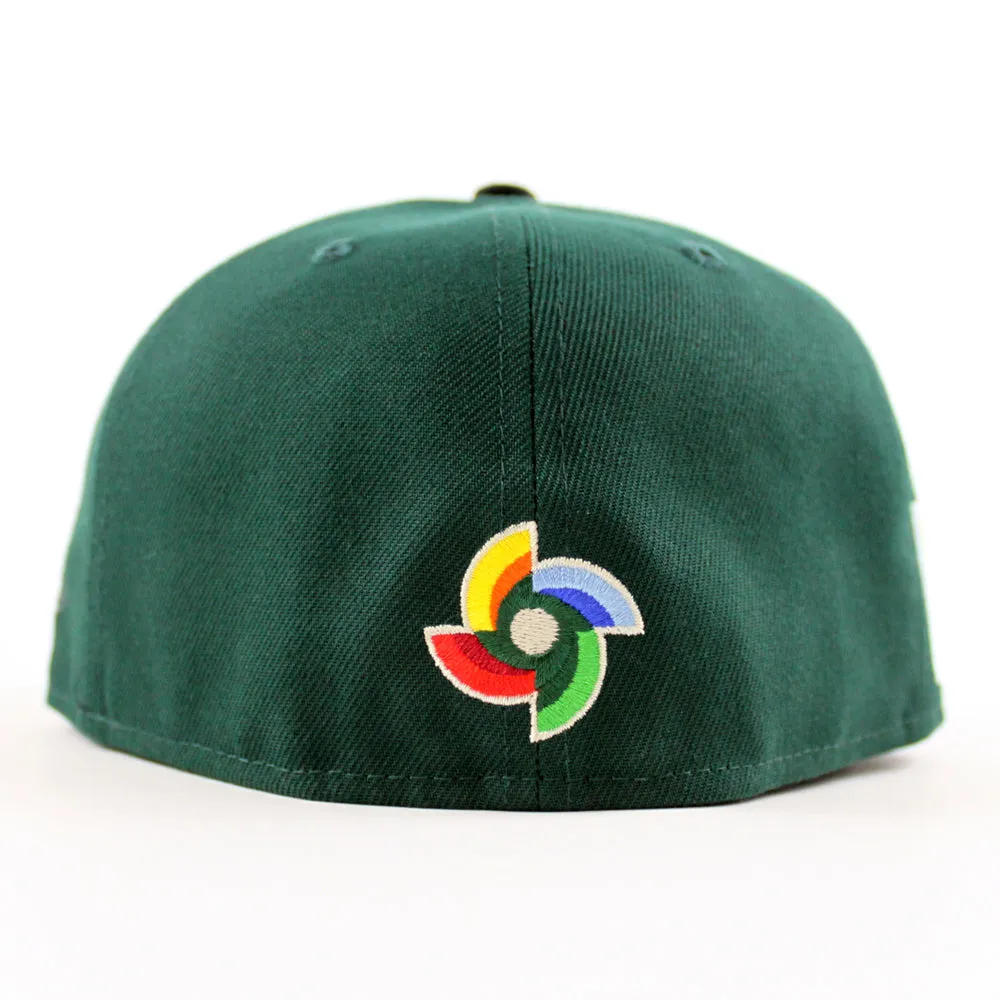 Mexico 2023 World Baseball Classic (WBC) New Era 59Fifty Fitted Hat (Dark Green Black Gray Under Brim)