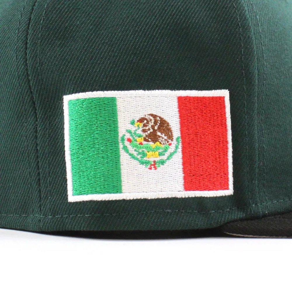 Mexico 2023 World Baseball Classic (WBC) New Era 59Fifty Fitted Hat (Dark Green Black Gray Under Brim)