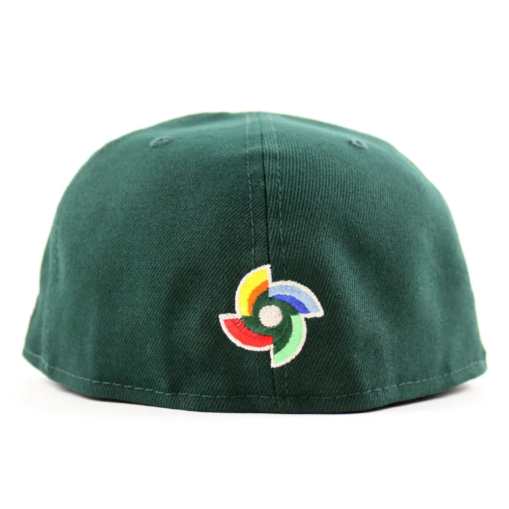 Mexico 2023 World Baseball Classic (WBC) New Era 59Fifty Fitted Hat (Dark Green Chrome White Green Under Brim)