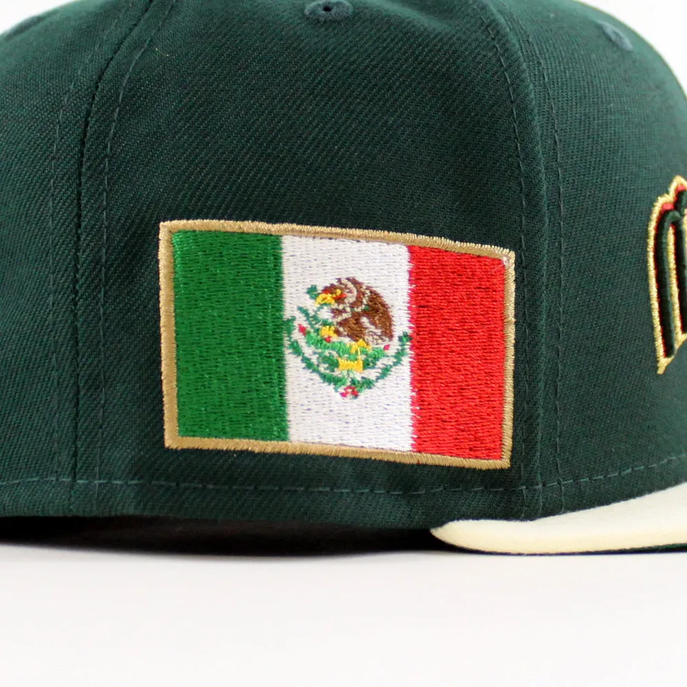Mexico 2023 World Baseball Classic (WBC) New Era 59Fifty Fitted Hat (Dark Green Chrome White Green Under Brim)