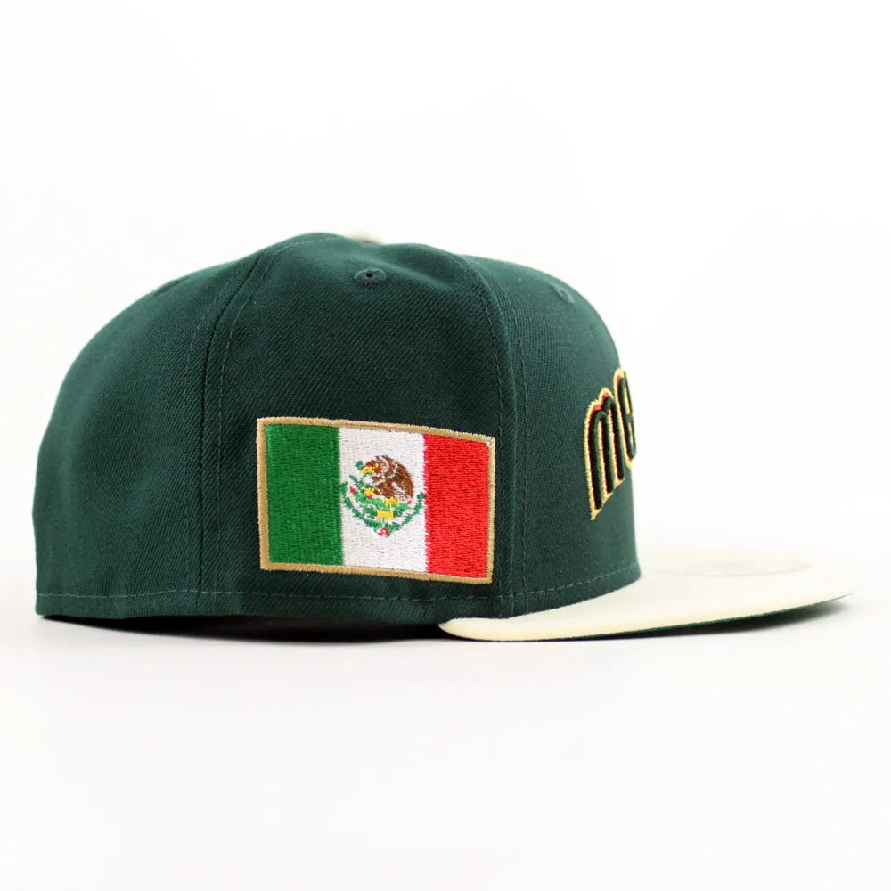 Mexico 2023 World Baseball Classic (WBC) New Era 59Fifty Fitted Hat (Dark Green Chrome White Green Under Brim)