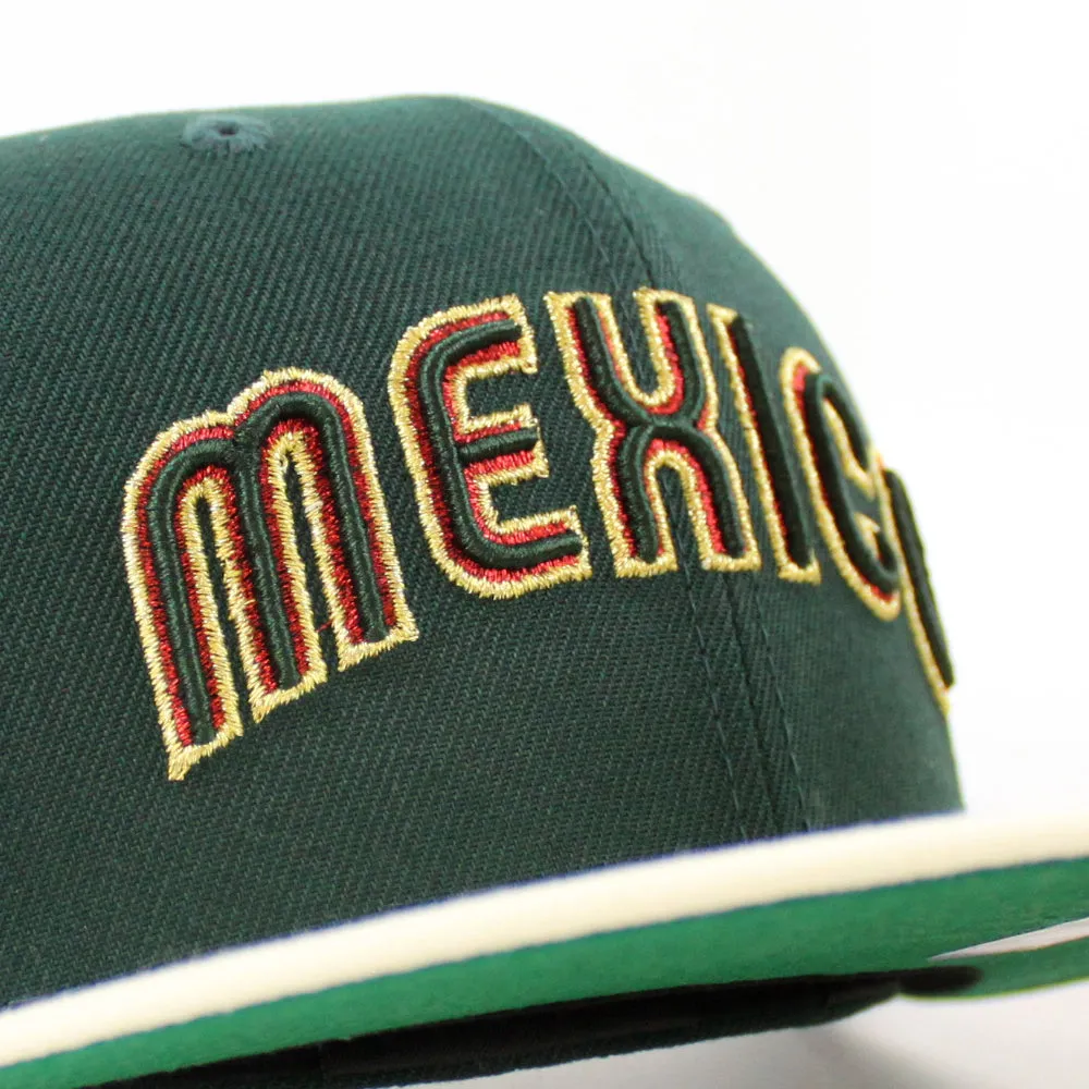 Mexico 2023 World Baseball Classic (WBC) New Era 59Fifty Fitted Hat (Dark Green Chrome White Green Under Brim)