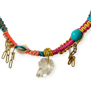 Neon Mermaid Dream Rockstar Seashell Choker