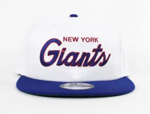 New York Giants New Era 9Fifty Snapback Hat (White Green Under Brim)
