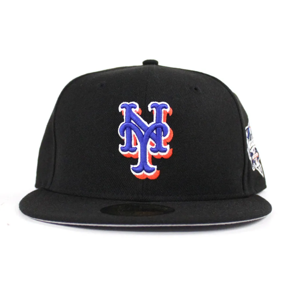 New York Mets 2000 World Series New Era 59Fifty Fitted Hat (Black Road Gray Under Brim)