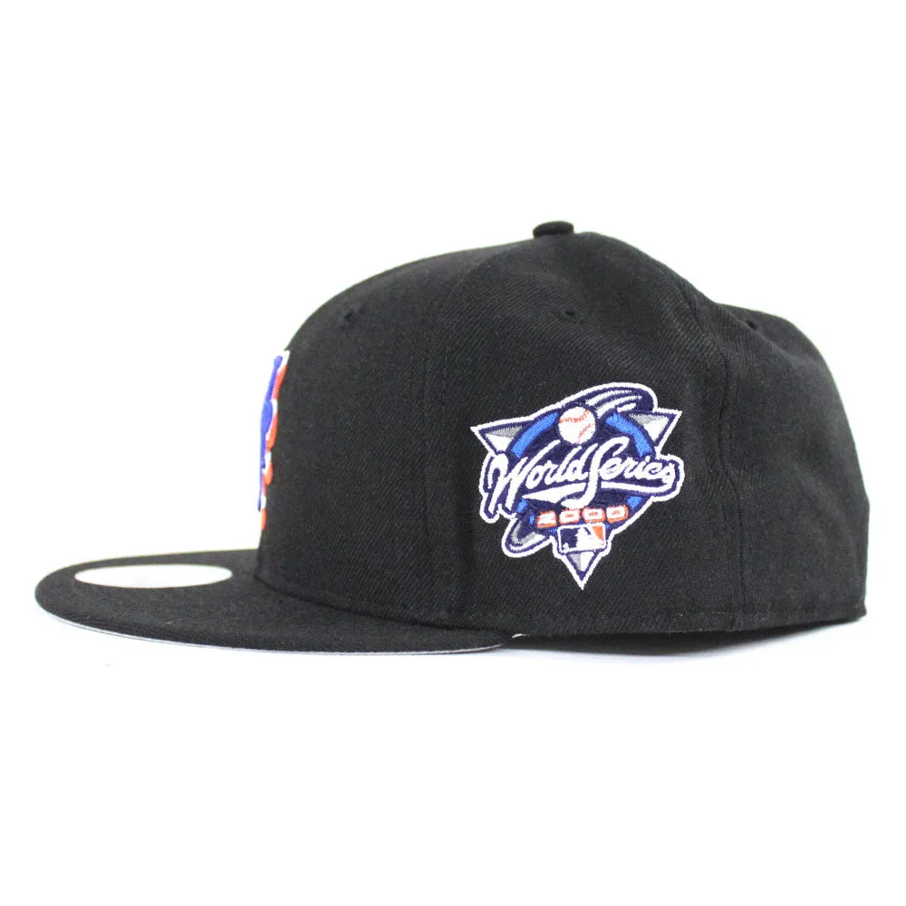 New York Mets 2000 World Series New Era 59Fifty Fitted Hat (Black Road Gray Under Brim)