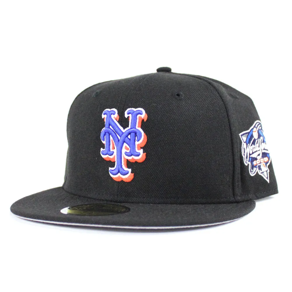 New York Mets 2000 World Series New Era 59Fifty Fitted Hat (Black Road Gray Under Brim)