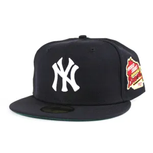 New York Yankees 1957 World Series 59Fifty New Era Fitted Hat (Navy Green Under Brim)