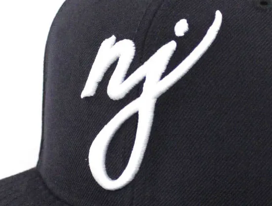 NJ Script  9Fifty Snapback Hat (Navy WHITE GRAY UNDER BRIM)