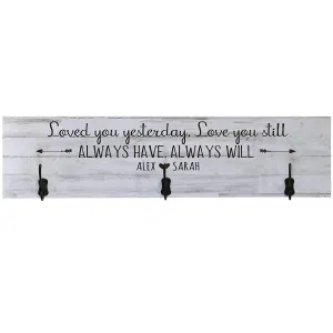 Personalized Coat Rack Loved You Yesterday Established Year