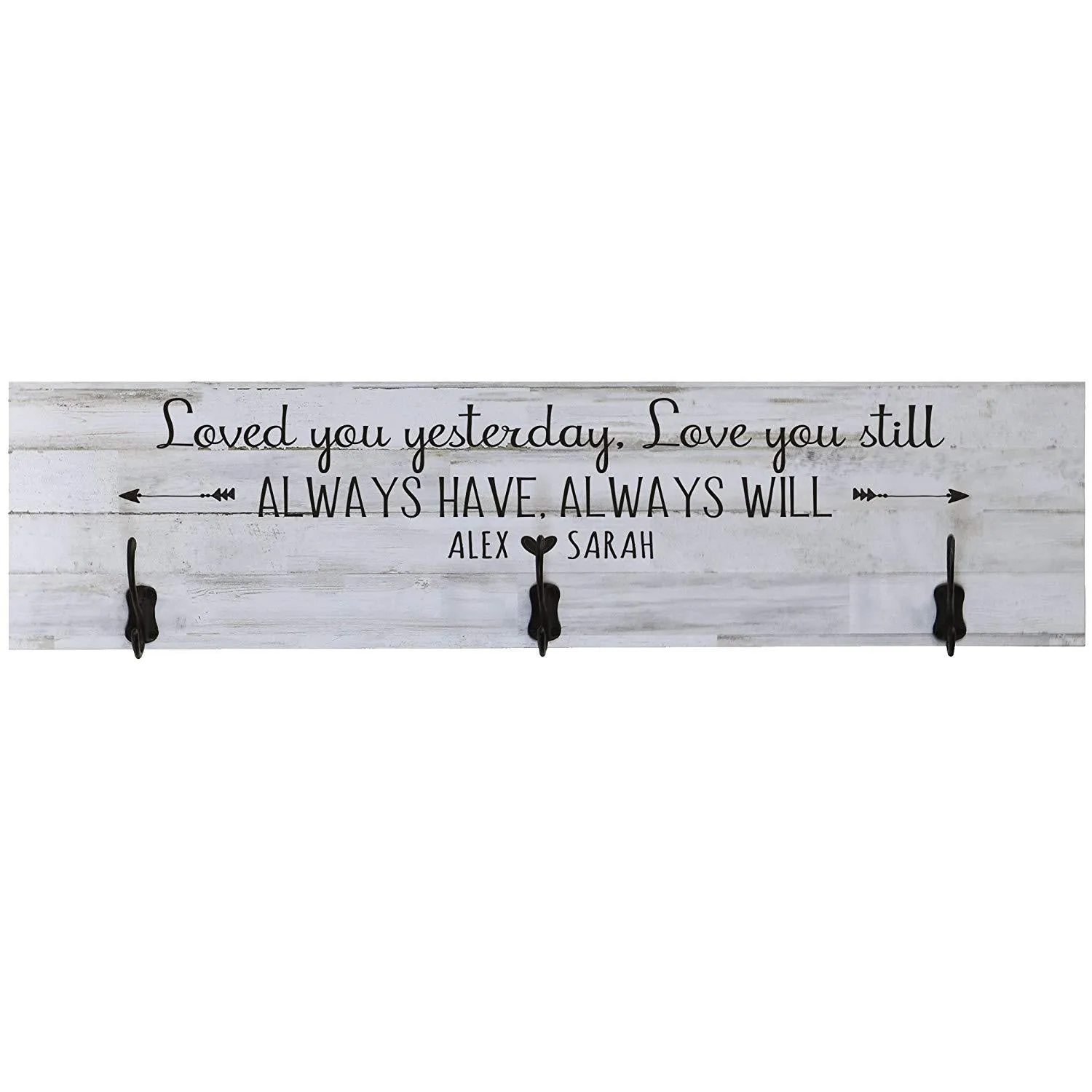 Personalized Coat Rack Loved You Yesterday Established Year