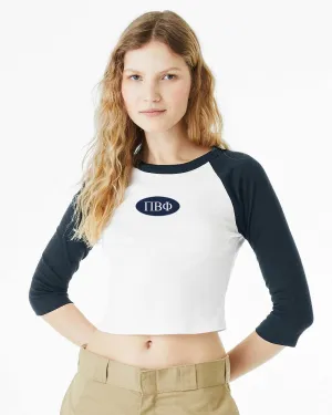Pi Beta Phi Sorority Raglan Fitted Baby Tee