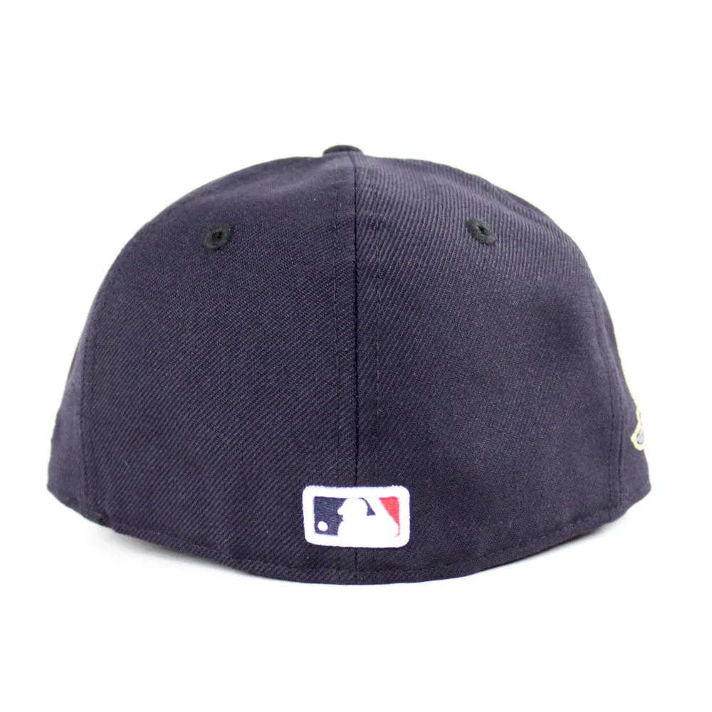 PIZZA New York Yankees 27 World Championships New Era 59Fifty Fitted Hat (Navy Gray Under Brim)