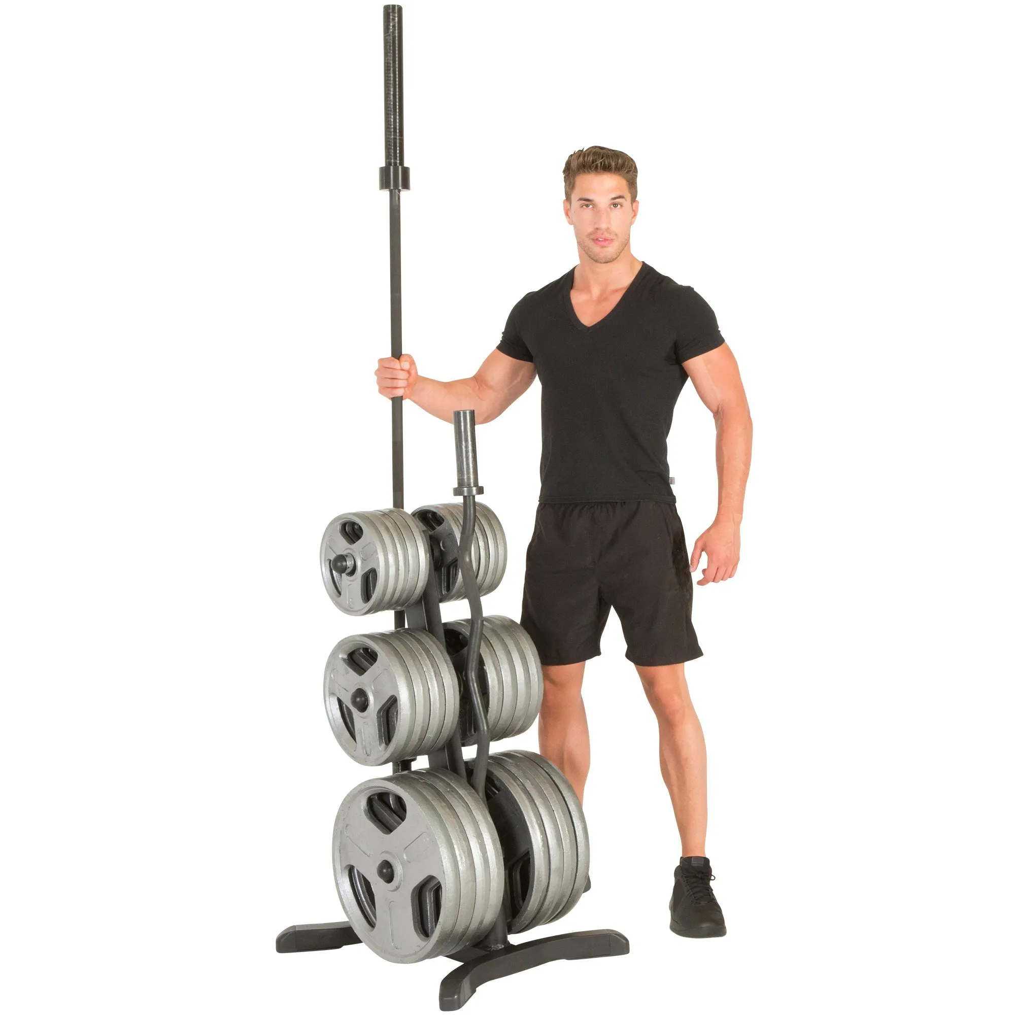 Plate Rack, Bar Holders, Chrome Storage Posts, 1000 Lbs. Capacity