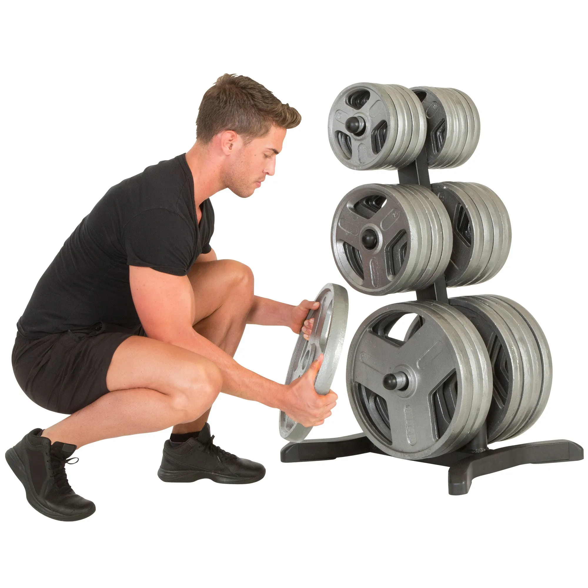 Plate Rack, Bar Holders, Chrome Storage Posts, 1000 Lbs. Capacity